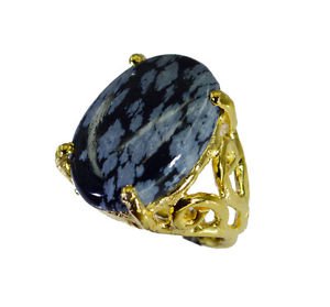 Riyo Jasper 18k Y Gold Plating Cameo Ring Sz 5.5 Gprjas5.5-40007