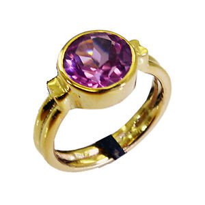 Riyo Pink Cz 18-Kt Gold Plated Sovereign Ring Sz 8.5 Gprpicz8.5-102003
