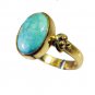Riyo Turquoise 18kt Y Gold Plating Bridal Rings Sz 6.5 Gprtur6.5-82130