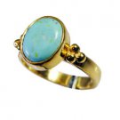 Riyo Turquoise Base Matel Y Gold Regards Ring Jewelry Sz 7 Gprtur7-82148
