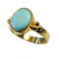 Riyo Turquoise Base Matel Y Gold Regards Ring Jewelry Sz 7 Gprtur7-82148