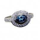 Riyo Blue Topaz Old Mexican Silver Jewelry Mourning Ring Sz 7 Srbto7-10055