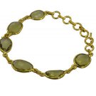 Riyo A Lemon Quartz  18kt Gold Plated Smooth Bracelet W 7.5in Gpbralqu-46002