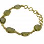 Riyo A Lemon Quartz 18kt Gold Plated Smooth Bracelet W 7.5in Gpbralqu-46002