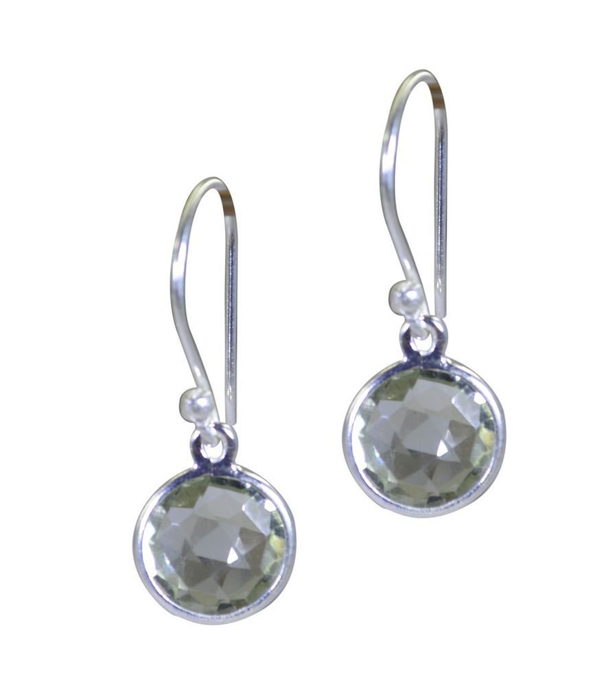 Riyo Green 925 sterling silver Green Amethyst Earring pleasant jewelry store onl