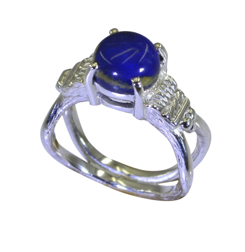 Riyo Blue Lapis Lazuli 925 Solid Sterling Silver Superior Ring Srlla80-44016