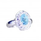 Riyo A Blue Topaz 925 Solid Sterling Silver Handcrafted Ring Srbto60-10118