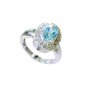 Riyo A Blue Topaz 925 Solid Sterling Silver Handcrafted Ring Srbto60-10118