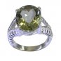 Riyo A Green Amethyst 925 Solid Sterling Silver Preppy Ring Srgam70-28085