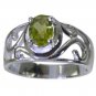 Riyo Green 925 sterling silver Peridot Ring dainty gemstone jewelry handmade SRP