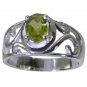 Riyo Green 925 sterling silver Peridot Ring dainty gemstone jewelry handmade SRP