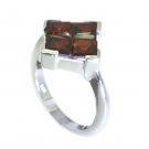 Riyo Red Garnet 925 Solid Sterling Silver Smooth Ring Srgar75-26261