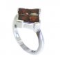 Riyo Red Garnet 925 Solid Sterling Silver Smooth Ring Srgar75-26261