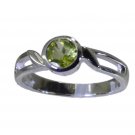 Riyo Green 925 sterling silver Peridot Ring perfect gemstone jewelry handmade SR