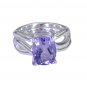 Riyo Purple Amethyst 925 Solid Sterling Silver Faceted Ring Srame80-2179
