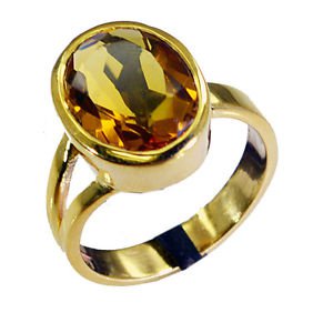 Riyo Citrine Cz 18 Kt Y.G. Plated Friendship Ring Sz 7.5 Gprcicz7.5-94010