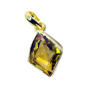Riyogems Citrine Cz 18c Gold Plated Snow White Pendants L 1.2in Gppcicz-94011