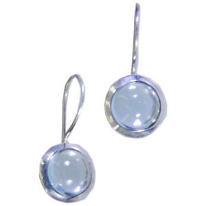 Riyo A Blue Topaz 925 Solid Sterling Silver Masculine Earring L 1in Sebto-10056