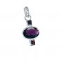 Riyo Garnet Luxury Silver Jewelry Handmade Silver Pendant L 1.2in Spgar-26091