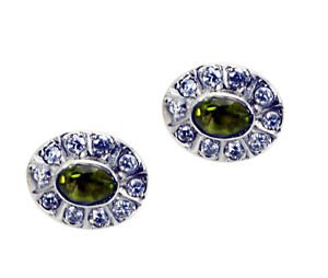 Riyo Peridot Big Silver Jewelry Victorian Earrings L 0.5in Seper-58002
