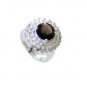 Riyo Smoky Quartz Stamped Silver Jewellery Ladies Silver Ring Sz 8 Srsqu8-76037