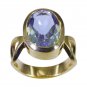 Riyo Blue  Gold Plated Alexandrite CZ Ring glorious creative handmade jewelry GP