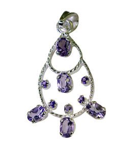 Riyo Amethyst Silver Jewelry Makers Nature Pendants L 1.7in Spame-2105