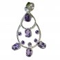 Riyo Amethyst Silver Jewelry Makers Nature Pendants L 1.7in Spame-2105