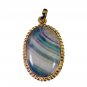 Riyogems Fluorite 18 Kt Gold Plated Engagement Pendants L 1.2in Gppflu-23001
