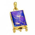 Riyogems Turquoise 18.Kt Gold Platings Ballerina Pendants L 2.1in Gpptur-82069