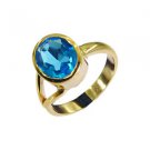 Riyo Blue Topaz Cz 18ct Ygold Plate  Ring Sz 8 Gprbtcz8-92021