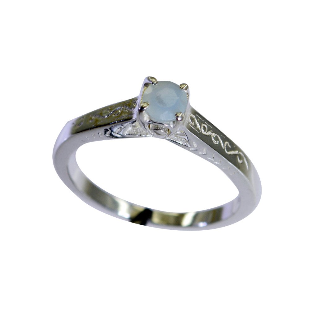 Riyo Aqua Chalcedony Silver Jewelry Wholesale Gimmal Ring Sz 7 Srach7-4016