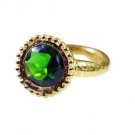 Riyo Emerald Cz 18 Kt Gold Fashion  Mori Ring Sz 6 Gpremcz6-96112