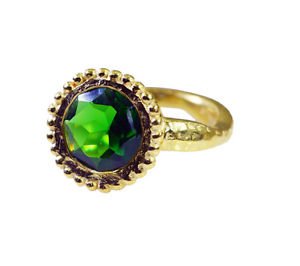 Riyo Emerald Cz 18 Kt Gold Fashion  Mori Ring Sz 6 Gpremcz6-96112