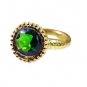 Riyo Emerald Cz 18 Kt Gold Fashion  Mori Ring Sz 6 Gpremcz6-96112