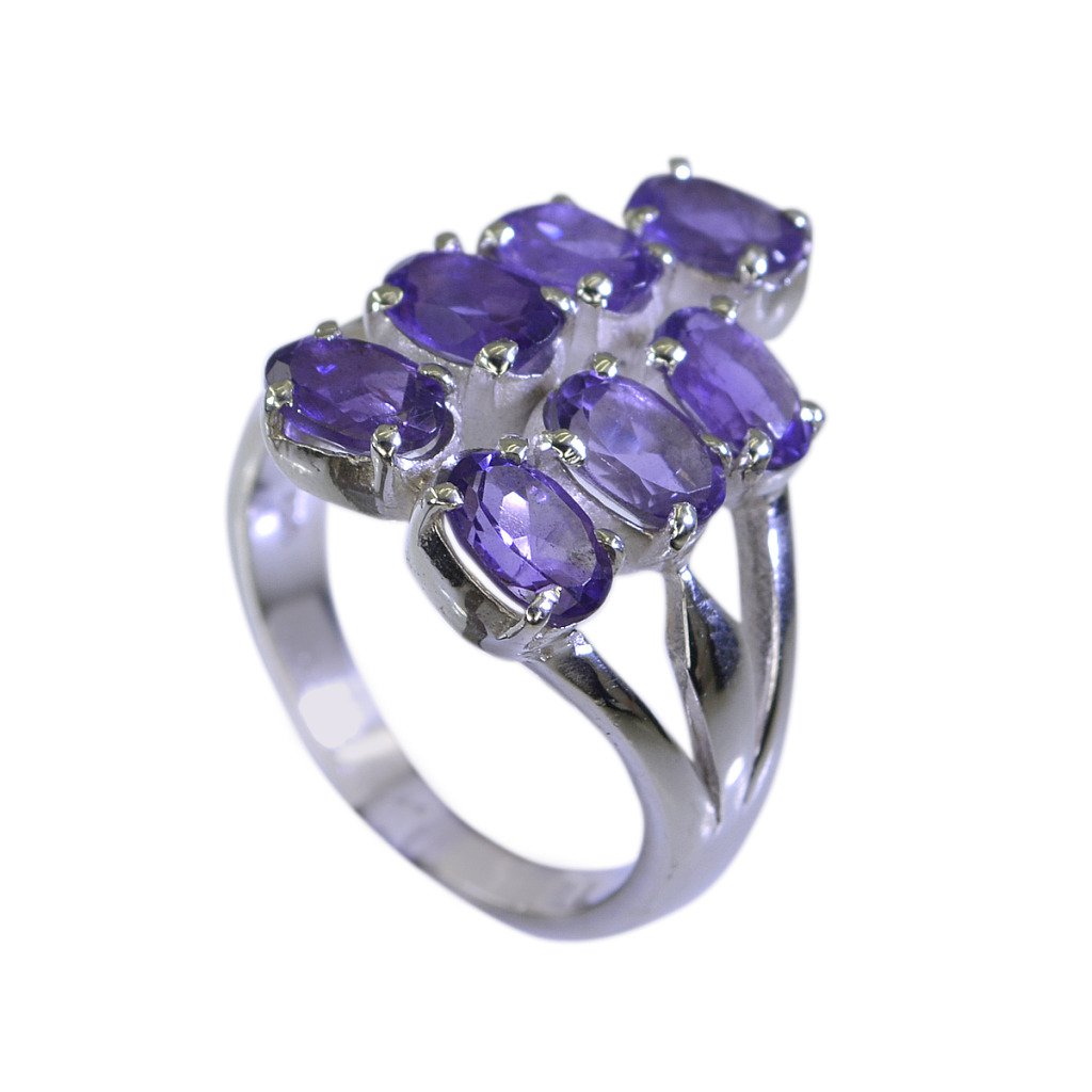 Riyo Amethyst The Silver Company Silver Ring Settings Sz 7.5 Srame7.5-2059