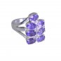 Riyo Amethyst The Silver Company Silver Ring Settings Sz 7.5 Srame7.5-2059