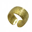 Riyo A Plain  18kt Gold Plated Faceted Ring Gprpla10-120006