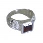 Riyo Garnet Silver Signet Ring Jewelry Jewelry Sz 7 Srgar7-26086