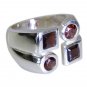 Riyo Garnet Sterling Silver Sovereign Ring Jewellery Sz 7.5 Srgar7.5-26087