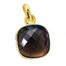 Riyogems Smoky Quartz Gold Plated Jewelry Leaf And Tree Pendant L 1.2in Gppsqu-7