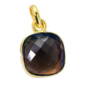 Riyogems Smoky Quartz Gold Plated Jewelry Leaf And Tree Pendant L 1.2in Gppsqu-7