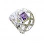 Riyo Amethyst Silver Jewellery Online Promise Ring Sz 7.5 Srame7.5-2152