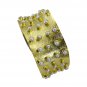 Riyo   Gemstone  18kt Gold Plated Jewel Tone Bangle W 1.25in Gpbmul-52005
