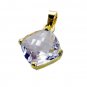 Riyogems Amethyst Wholesale Gold Plated Ariel Pendants L 1.2in Gppame-2012