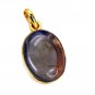Riyogems Rutile Quartz 18 Ct Ygold Plating Flower Pendant L 1.5in Gppruq-70018