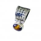 Riyo Tiger Eye Silver Jewelry Karina Collection Pendant L 0.7in Sptey-80008