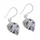 Riyo Blue 925 sterling silver Iolite Earring desirable large gemstone jewelry SE