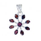 Riyo Garnet How To Make Silver Jewellery J-Hoop Pendant L 1.2in Spgar-26069