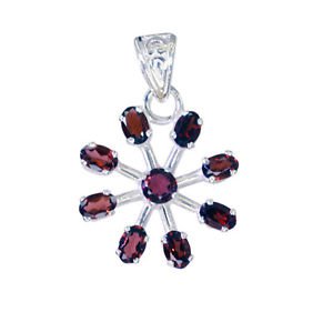 Riyo Garnet How To Make Silver Jewellery J-Hoop Pendant L 1.2in Spgar-26069